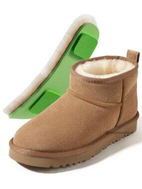 Australian Sheepskin Mini Ankle Boots Wool Lined Arch Support Winter